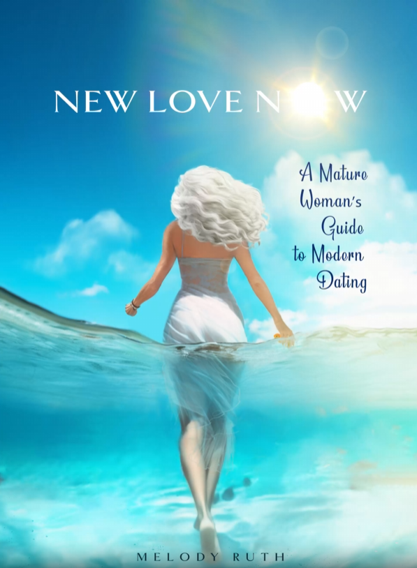 A woman walking into the ocean, representing new love and dating.
